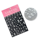 5D Nail Sticker - White Garden